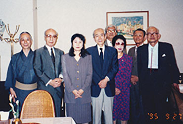 故 中村保雄　能面研究家、故 前西 芳雄  元『観世」編集長の主宰する「仲間の輪」　於  京都